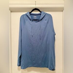 Rhone Reign Hoodie Mens XL Blue Performance Athletic Lightweight Pullover Shirt